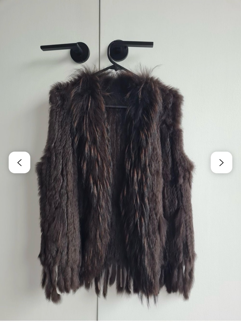 Brown Genuine Rabbit Fur Vest - Women's Outerwear - Picture 2 of 6